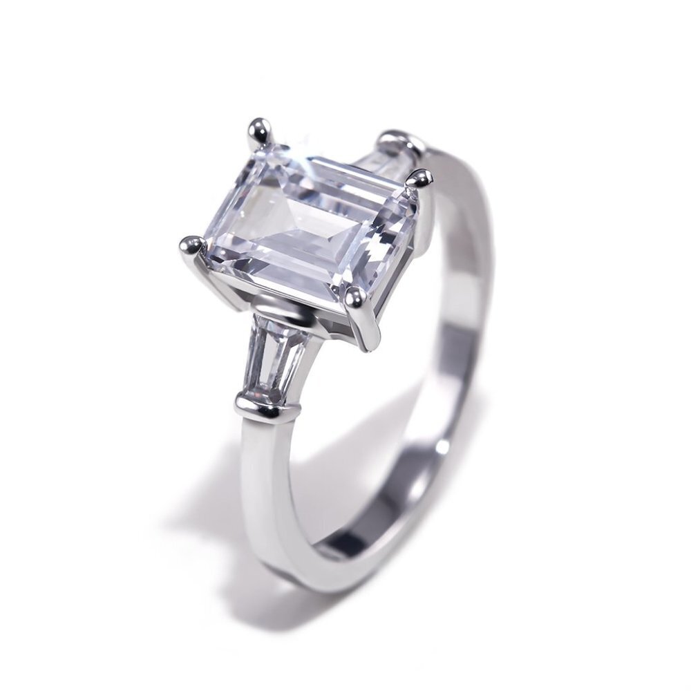 🍁 Wedding/Engagement Pure Gemstone Dainty Silver Ring for Women, VIP468